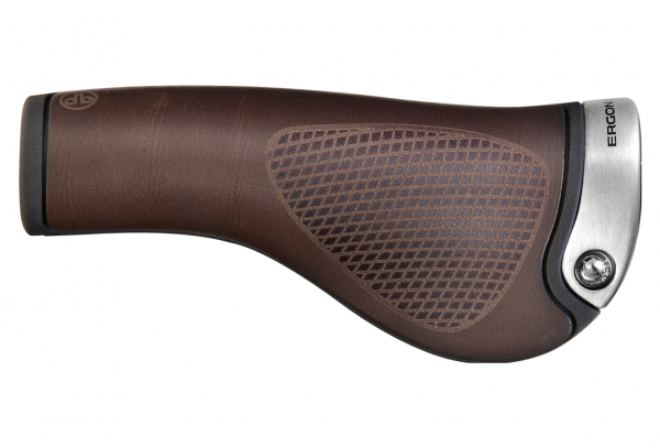 Puños Ergon GP1 BioLeder - Brown Silver - Imagen 2