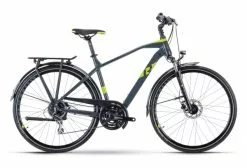 R-raymon R Raymon TourRay 3.0 Bicicleta De Trekking Shimano Acera 8S 700 Mm Gris Oscuro Verde Lima 2021