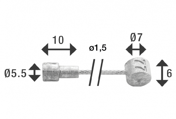 Cable De Freno Elvedes Ø1 5mm 4000 Mm - Imagen 2