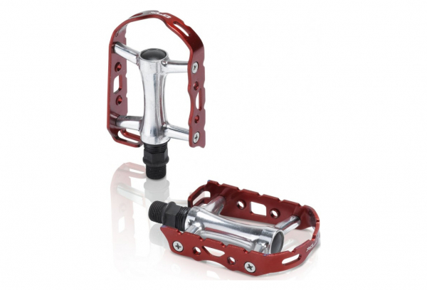 Pedales Planos XLC PD-M15 Plata Rojo
