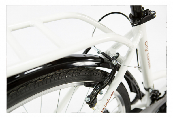 Moma Bikes Bicicleta Paseo City Classic 26' Aluminio SHIMANO 18V Blanco - Imagen 6