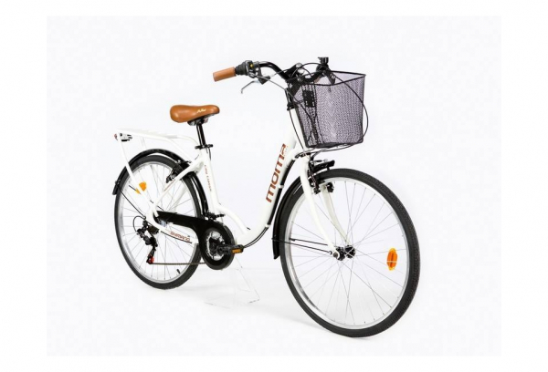 Moma Bikes Bicicleta Paseo City Classic 26' Aluminio SHIMANO 18V Blanco
