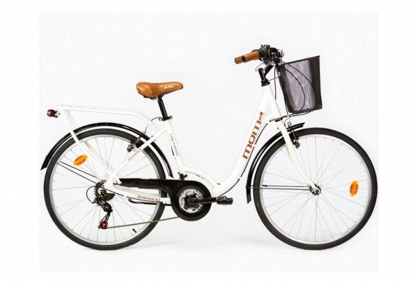 Moma Bikes Bicicleta Paseo City Classic 26' Aluminio SHIMANO 18V Blanco - Imagen 2